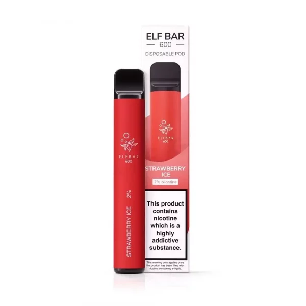 ELFBAR Strawberry Ice Disposable Vape (600 Puffs)