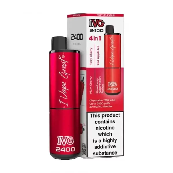 IVG 2400 Red Edition 4 in 1 Disposable Vape (2400 Puffs)