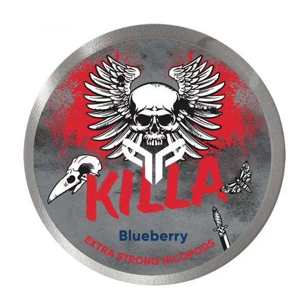 KILLA Blueberry Extra Strong Nicotine Pouches - Snus Pods (16mg)