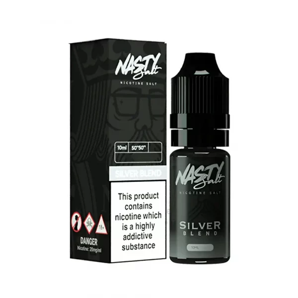 NASTY JUICE Silver Blend - Vanilla Tobacco Salts - Nic Salt 10ml E-liquid (10mg)