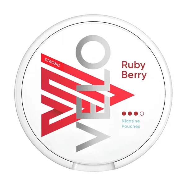 VELO Ruby Berry Slim Strong Nicotine Pouches - Snus Pods (10mg)