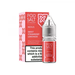 POD SALT Nexus Sweet Strawberry Lemonade 10ml Nic Salt (10mg)