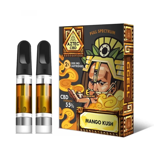 AZTEC Mango Kush 55% CBD Cartridges (2 Pack)