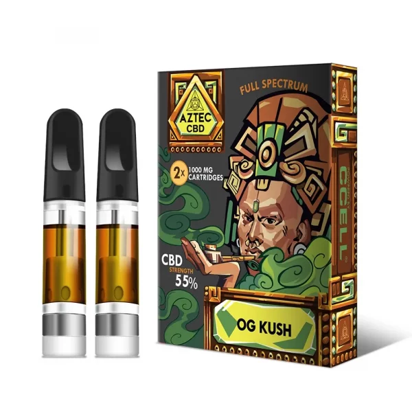 AZTEC O.G Kush 55% CBD Cartridges (2 Pack)