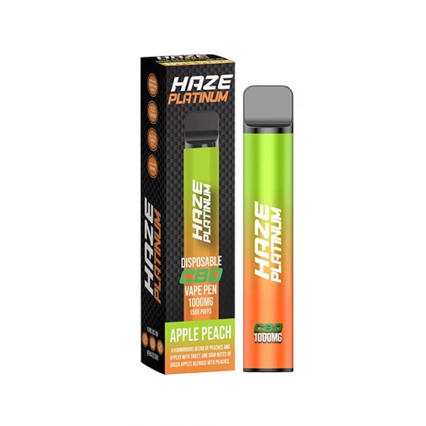 Haze Apple Peach CBD Disposable Vape Pen 1000mg (1500 Puffs)
