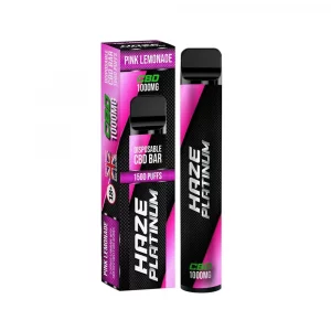 HAZE PLATINUM Pink Lemonade CBD Disposable Vape Pen 1000mg (1500 Puffs)