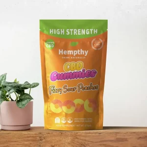 HEMPHTY CBD Fizzy Sour Peach Rings Gummies 1000mg