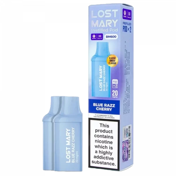 LOST MARY BM600 - Refill Pack Blue Razz Cherry 2 Pack (2ml Each)
