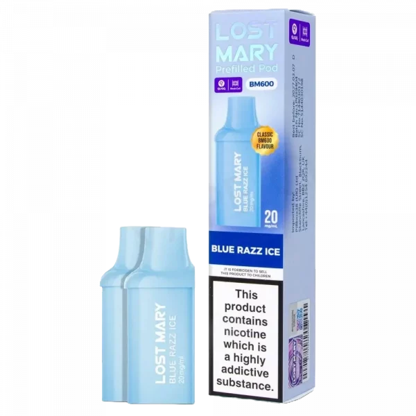 LOST MARY BM600 - Refill Pack Blue Razz Ice 2 Pack (2ml Each)