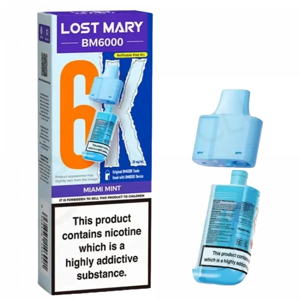 LOST MARY BM6000 - Refill Pack Miami Mint (12ml Total)
