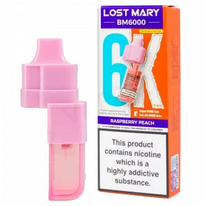 LOST MARY BM6000 - Refill Pack Raspberry Peach (12ml Total)
