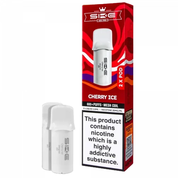 SKE CRYSTAL 600 – Cherry Ice Prefilled Pro Pod 2 Pack (2ml Each)