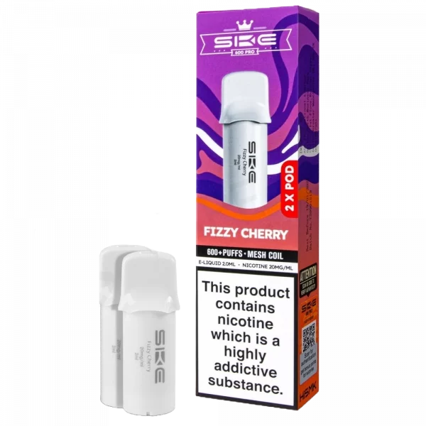 SKE CRYSTAL 600 – Fizzy Cherry Prefilled Pro Pod 2 Pack (2ml Each)