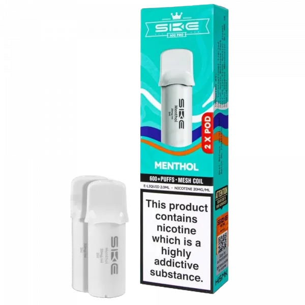 SKE CRYSTAL 600 – Menthol Prefilled Pro Pod 2 Pack (2ml Each)