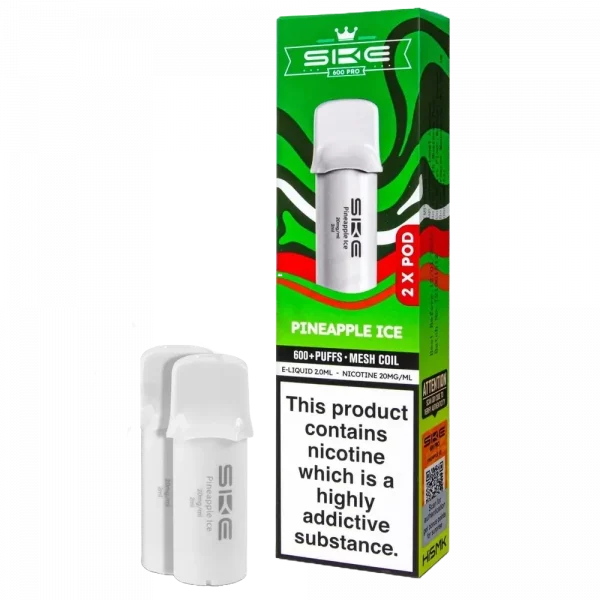 SKE CRYSTAL 600 – Pineapple Ice Prefilled Pro Pod 2 Pack (2ml Each)